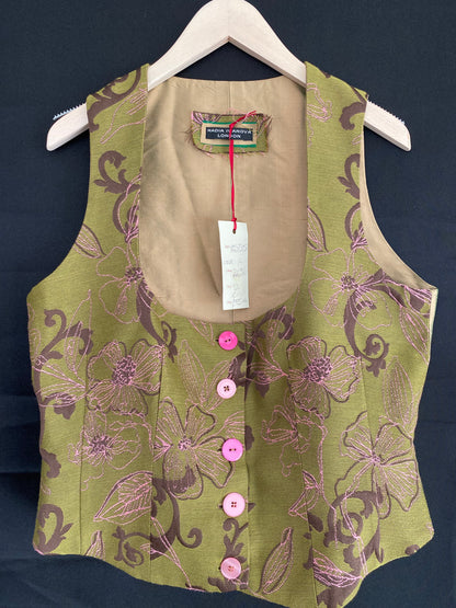 Bohemian waistcoat made in couture fabric